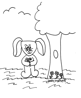 BUNNY COLORING PAGE